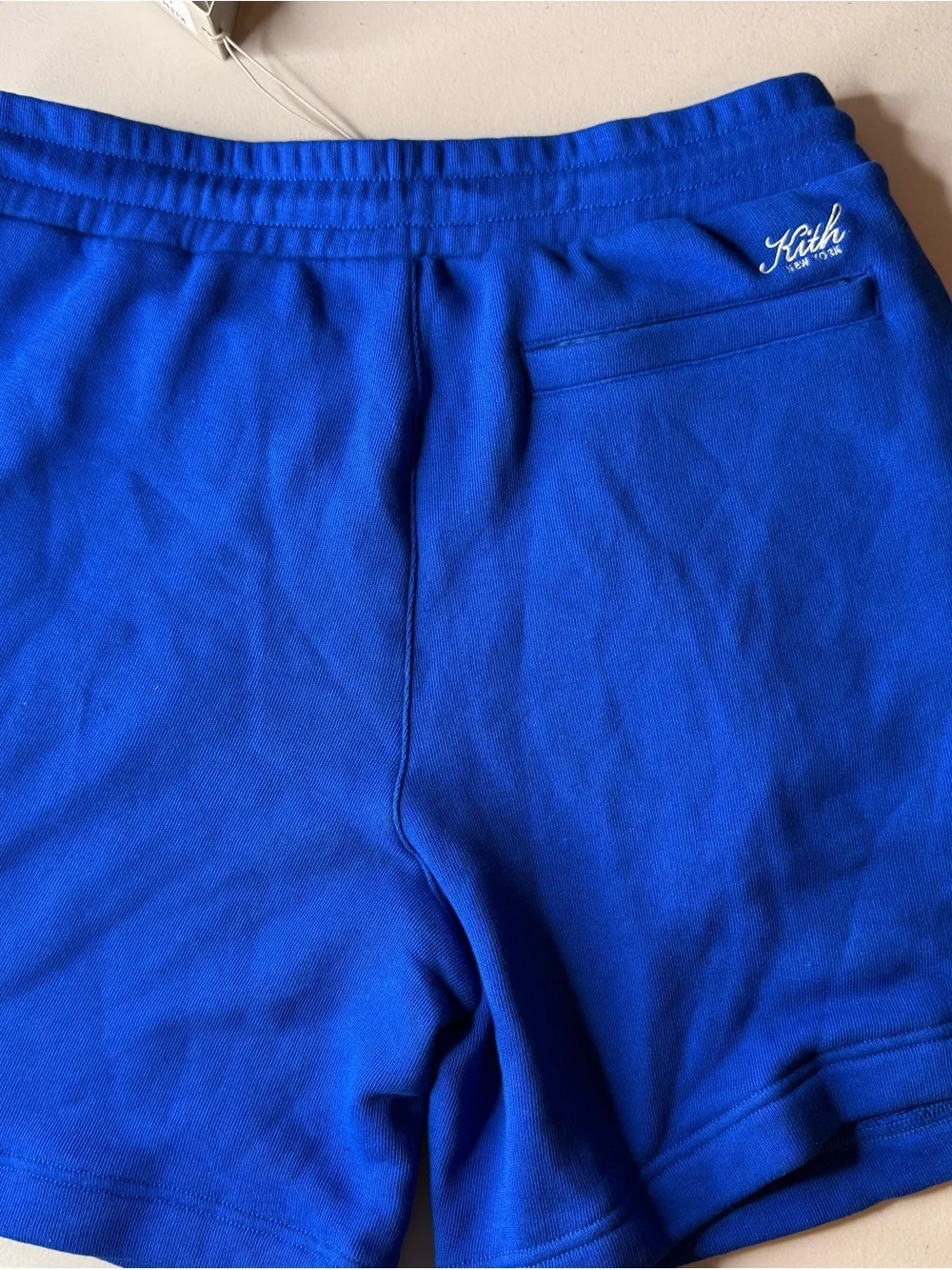 NWT Kith Curtis Sweat Shorts Cyclone Blue Cotton Drawstring Size Medium - Picture 7 of 8